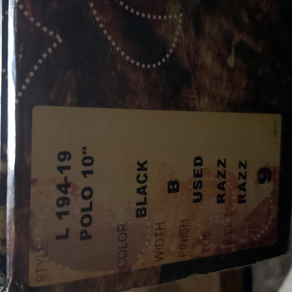 Old Gringo Black Distressed 10" Polo Razz Heel Cowboy Boots - Picture 13 of 16